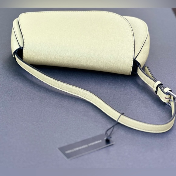 French Connection - Alva Pebbled Faux Leather Angled Shoulder Bag - Picture 7 of 15